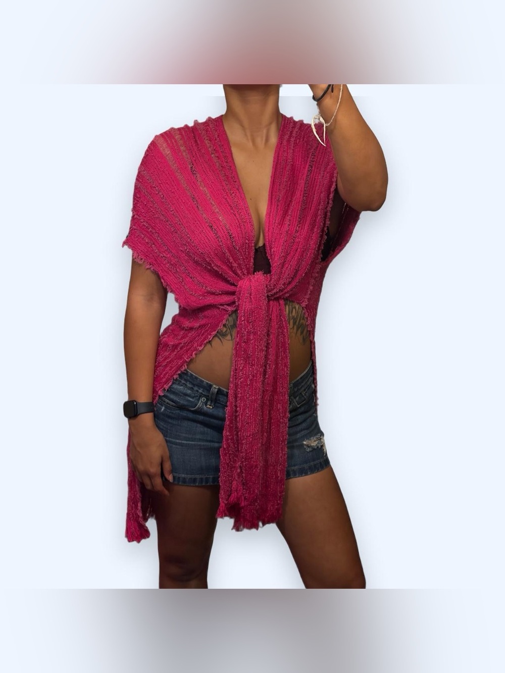 Y2K Pink Knit Cardigan Robe by Vince Camuto!